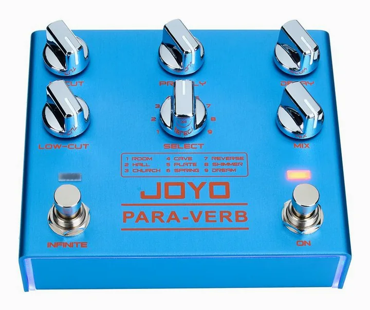 Joyo R-31 Para-Verb Reverb, led e interruttore a pedale
