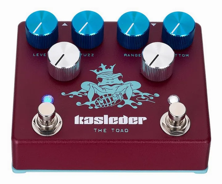 Kasleder The Toad Fuzz & Treble Boost, manopole viste dall'alto
