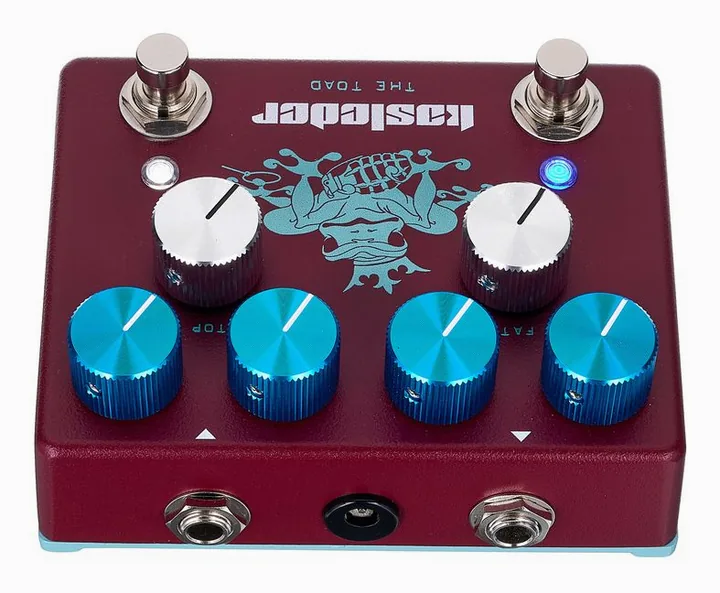 Kasleder The Toad Fuzz & Treble Boost, ingressi e uscite laterali
