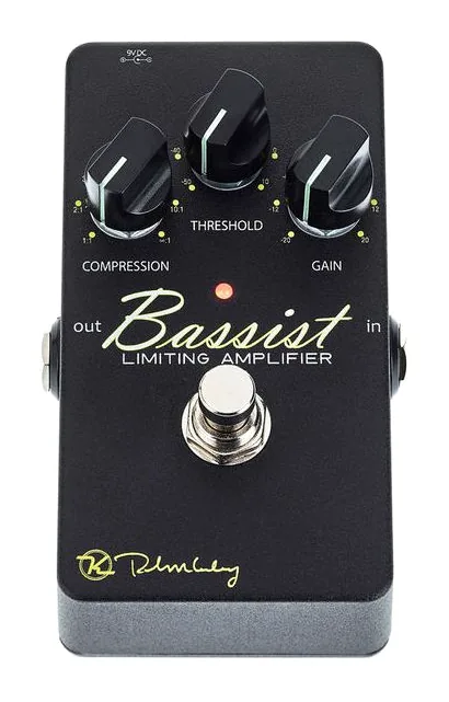 Keeley Bassist Compressor, manopole viste dall'alto