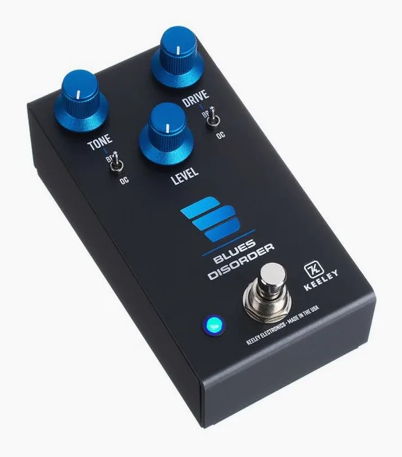 Keeley Blues Disorder Overdrive Dist, manopole viste dall'alto