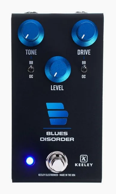 Keeley Blues Disorder Overdrive Dist, manopole viste dall'alto