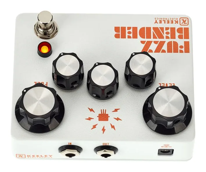 Keeley Fuzz Bender, manopole viste dall'alto