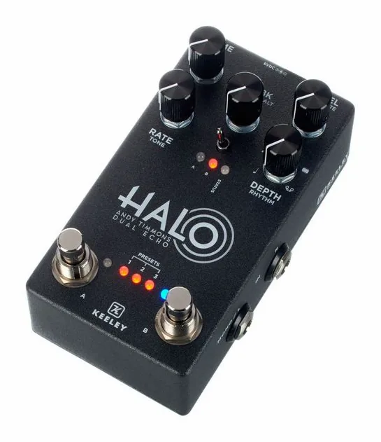 Keeley HALO Andy Timmons Dual Echo visto di fronte