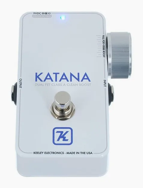 Keeley Katana Clean Boost, led e interruttore a pedale