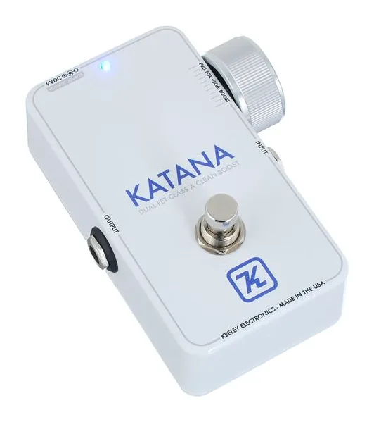 Keeley Katana Clean Boost, footswitch in primo piano