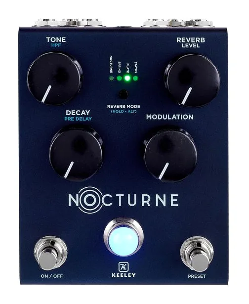 Keeley Nocturne - Reverb, connettori sul retro dell'unita