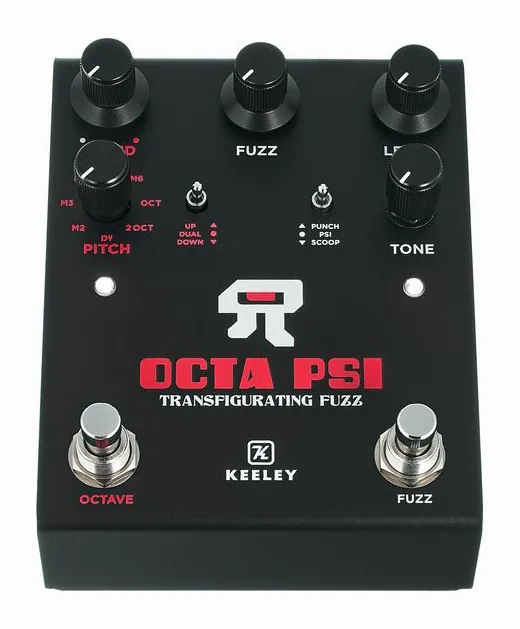 Keeley Octa Psi-Transfigurating Fuzz, ingressi e uscite laterali