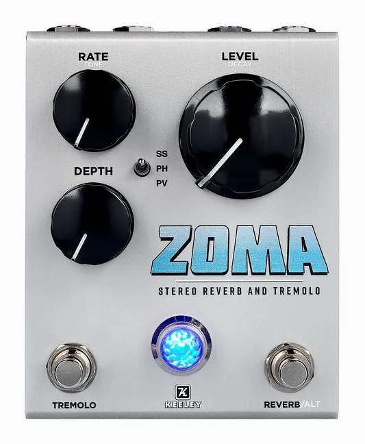 Keeley Zoma Stereo Reverb - Tremolo, connettori sul retro dell'unita