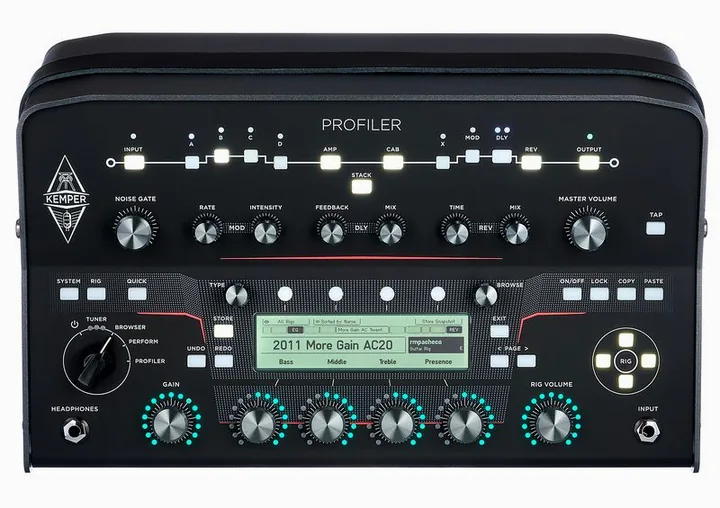 Kemper Profiler Head MK 2, manopole e selettore dei canali