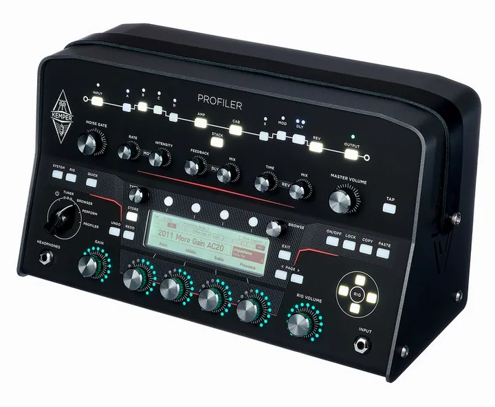 Kemper Profiler Head + Remote MK 2, retro con le prese di collegamento