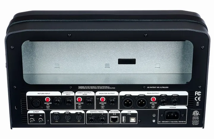 Kemper Profiler Head + Remote MK 2, retro con le prese di collegamento