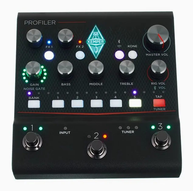 Kemper Profiler Player, manopole e selettore dei canali