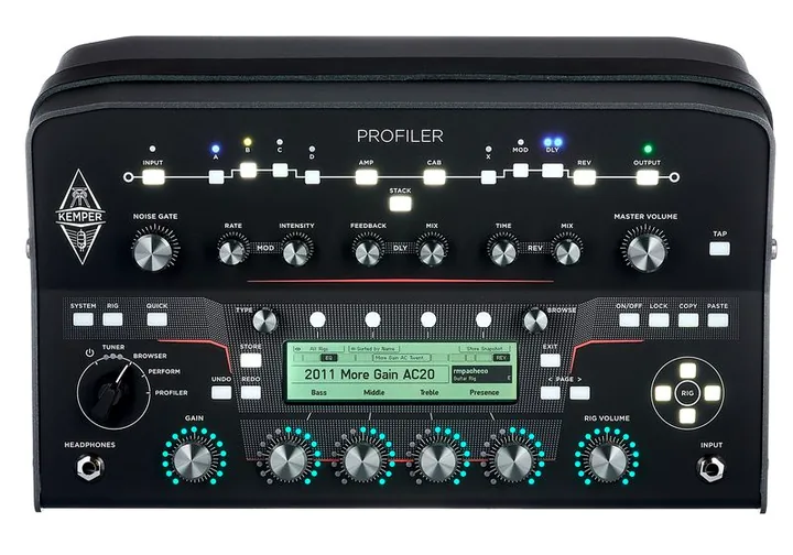 Kemper Profiler PowerHead MK 2, manopole e selettore dei canali