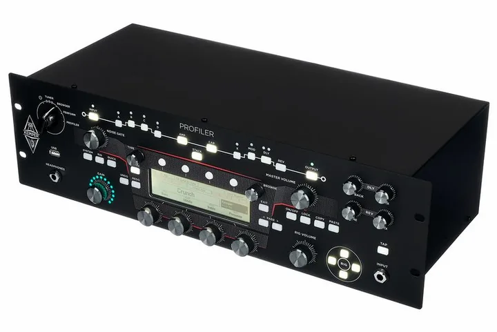 Kemper Profiler PowerRack MK 2 inquadrato di fronte su sfondo neutro