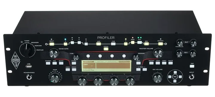 Kemper Profiler PowerRack+ Remote MK2, retro con le prese di collegamento