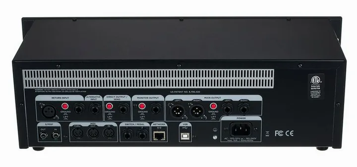 Kemper Profiler PowerRack+ Remote MK2, vista dall'alto della testata