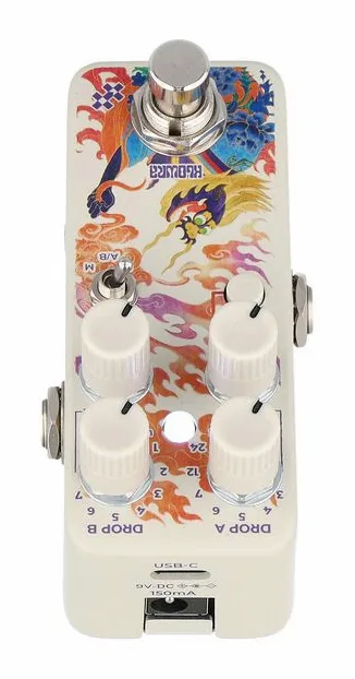 Klowra Dive Pitch Shifter, manopole viste dall'alto