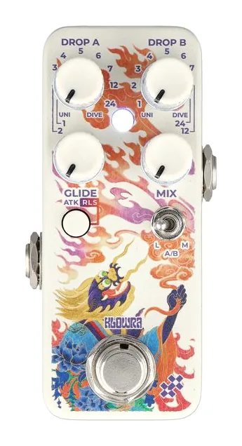 Klowra Dive Pitch Shifter, led e interruttore a pedale