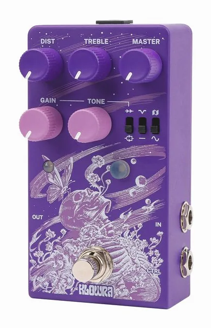 Klowra Gnash Analog Distortion, manopole viste dall'alto