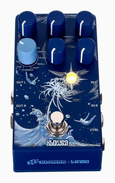 Klowra Limbo Stereo Reverb, led e interruttore a pedale