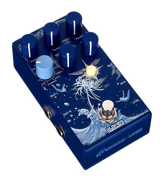 Klowra Limbo Stereo Reverb, led e interruttore a pedale