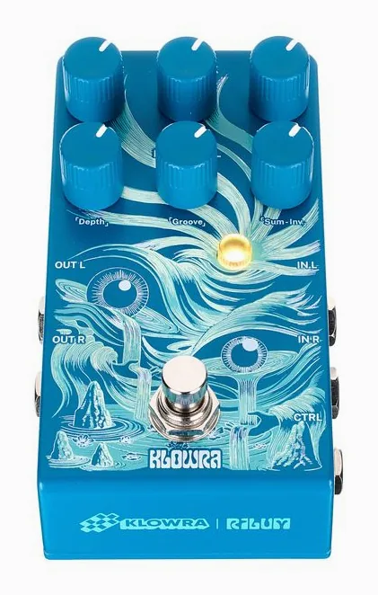 Klowra Rilium Stereo Delay, ingressi e uscite laterali