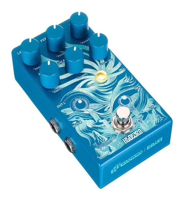 Klowra Rilium Stereo Delay, grafica del pannello superiore