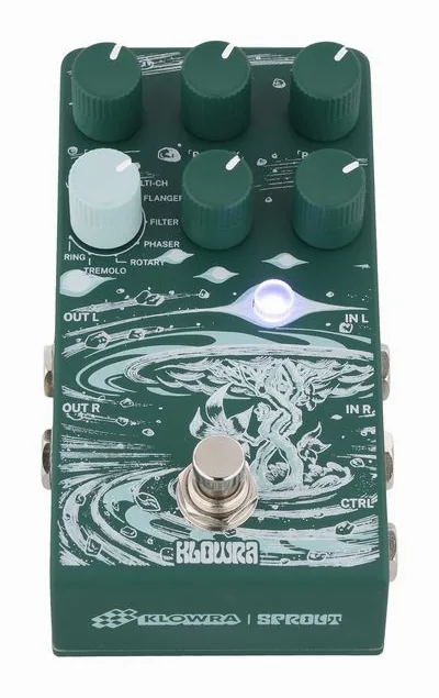 Klowra Sprout Stereo Modulation, led e interruttore a pedale