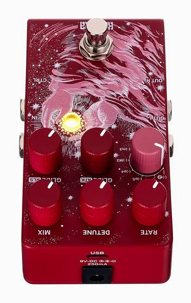 Klowra Vein Pitch-Shifter & Harmonic, manopole viste dall'alto