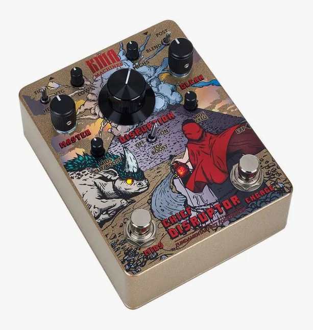 KMA Audio Machines Chief Disruptor Fuzz/Dist., grafica del pannello superiore