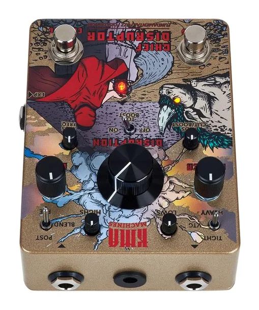 KMA Audio Machines Chief Disruptor Fuzz/Dist., grafica del pannello superiore