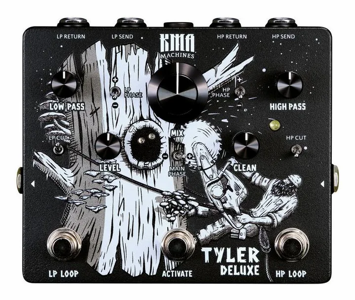 KMA Audio Machines Tyler Deluxe Freq. Splitter, led e interruttore a pedale
