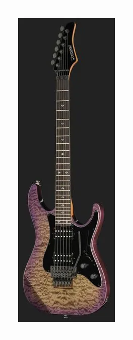 Kramer Guitars Quilt HHFR Ultraviolet Burst, selettore pickup e jack di uscita