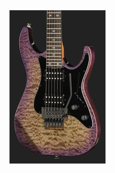 Kramer Guitars Quilt HHFR Ultraviolet Burst, ponte e meccaniche di intonazione