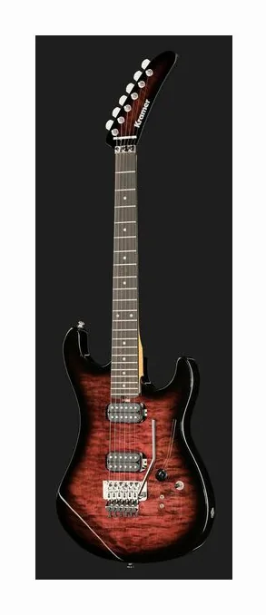 Kramer Guitars The 84 HH Quilt Magenta Burst, capotasto e prime posizioni della tastiera