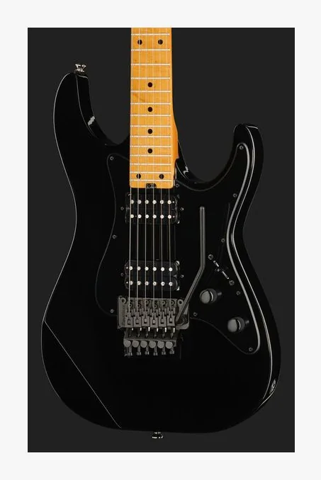 Kramer Guitars Volante HHFR Intruder Black, curve del body viste dall'alto