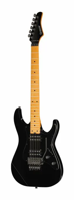 Kramer Guitars Volante HHFR Intruder Black in primo piano frontale