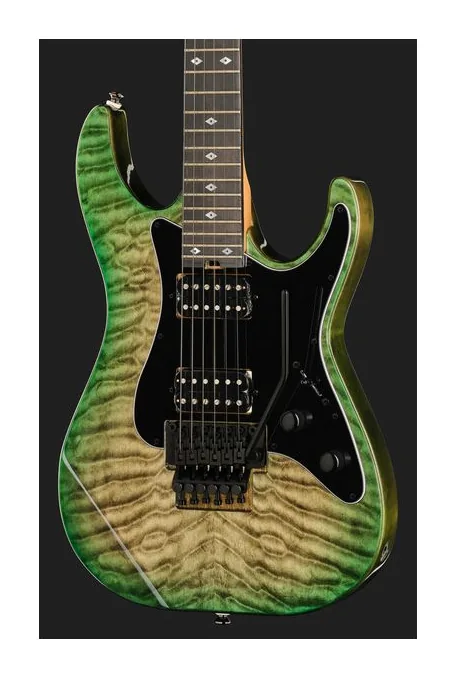 Kramer Guitars Volante Ql HHFR Ultramarine B, pickup e manopole dei controlli