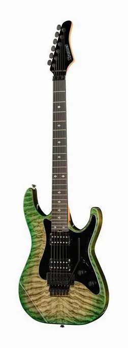 Kramer Guitars Volante Ql HHFR Ultramarine B inquadrato di fronte su sfondo neutro