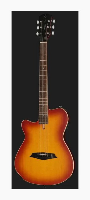Larry Carlton G5A Tobacco Sunburst LH, pickup e manopole dei controlli