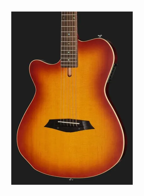 Larry Carlton G5A Tobacco Sunburst LH, curve del body viste dall'alto
