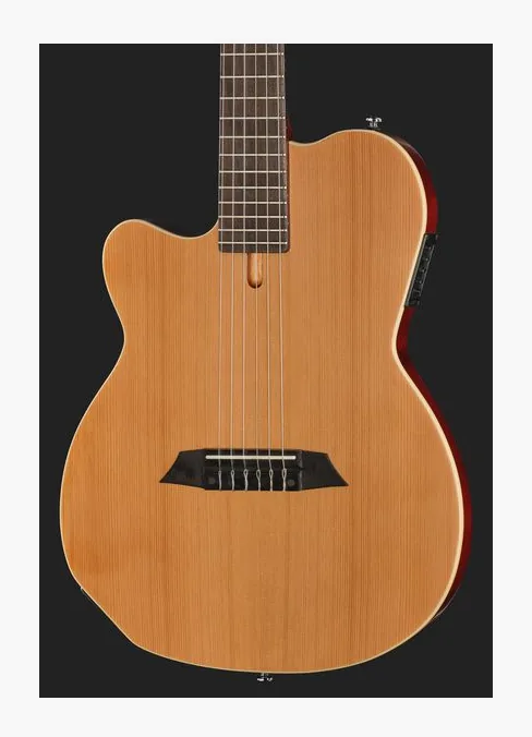 Larry Carlton G5N Natural LH, corpo e verniciatura in primo piano