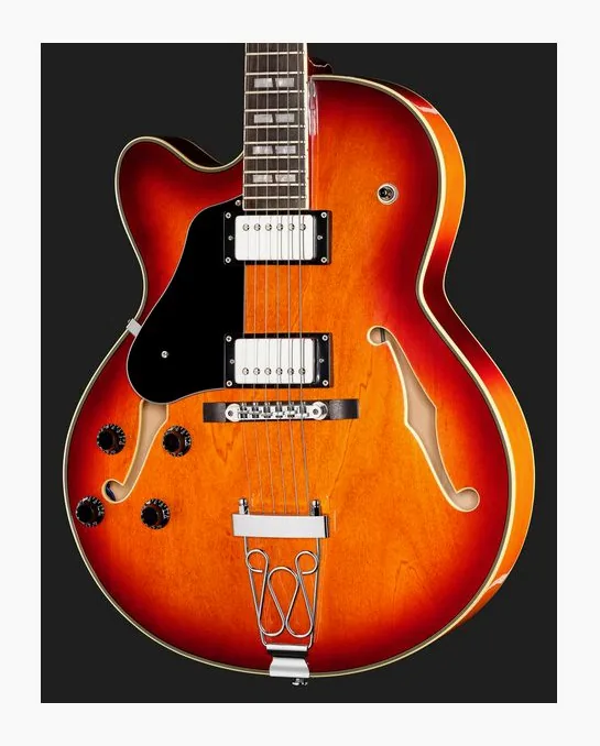 Larry Carlton H7F Tobacco Burst LH, curve del body viste dall'alto
