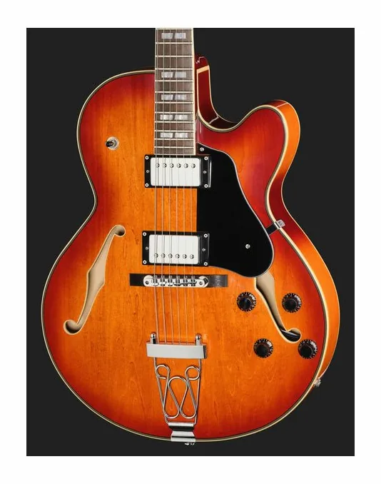 Larry Carlton H7F Tobacco Burst, vista posteriore del corpo