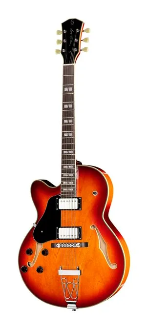 Larry Carlton H7F Tobacco Burst LH in primo piano frontale