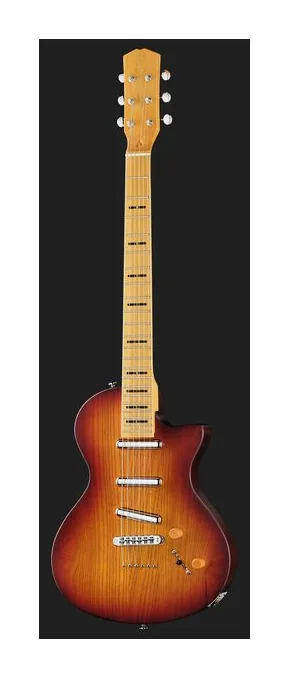 Larry Carlton I5L Tobacco Sunburst Satin, curve del body viste dall'alto
