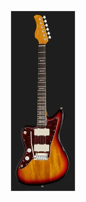 Larry Carlton J3 3-Tone Sunburst LH, profilo laterale del corpo
