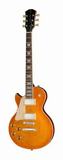 Larry Carlton L5 Amber Burst LH fotografato frontalmente