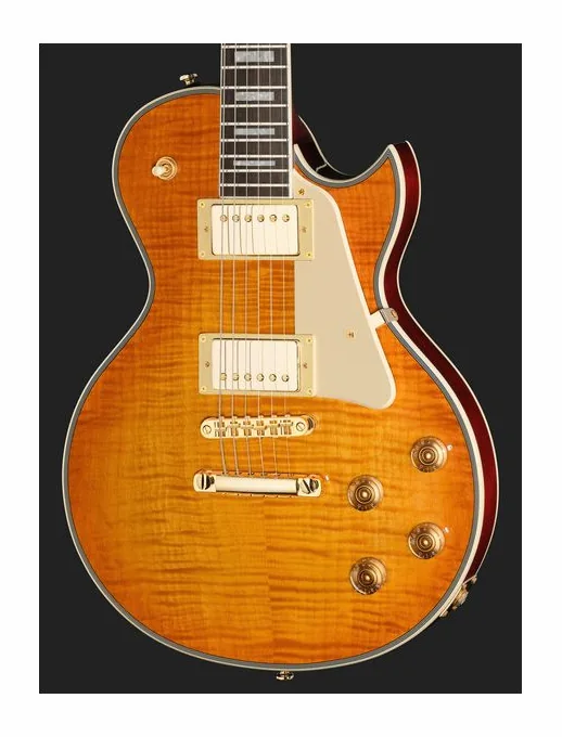 Larry Carlton L7 Dx Amber Burst, paletta con meccaniche e logo